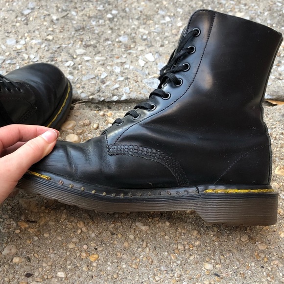 Dr. Martens Black Lace Up Combat Boots - Picture 13 of 16